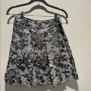 Gray and silver full skirt